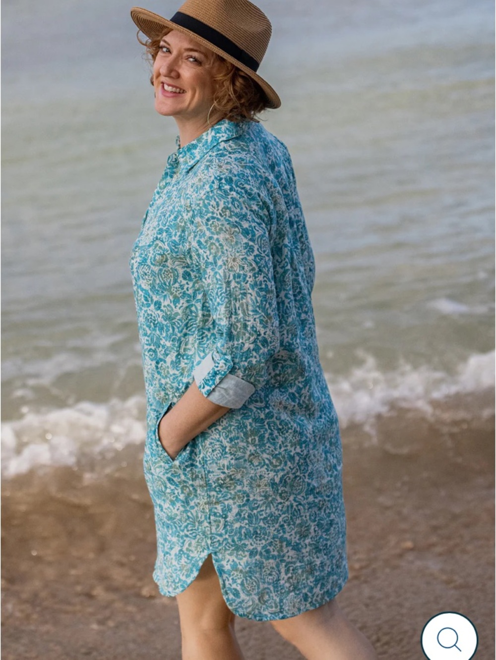 Ripskirt Hawaii Teal Floral Midi Dress